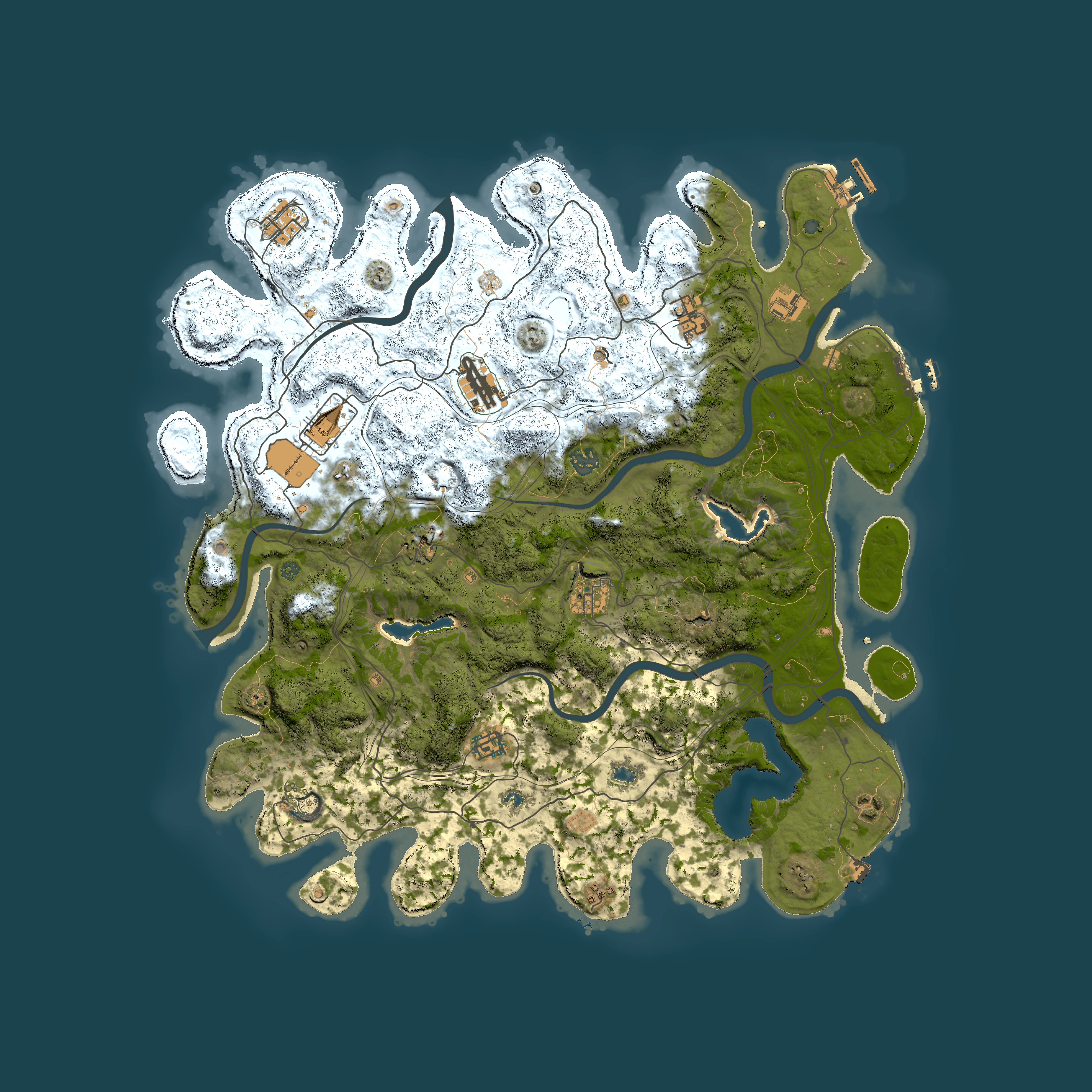 Full top-down render of Rust map seed 1352762032, 4500x4500m