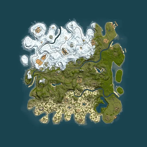 Rust map seed 1352762032, 4500x4500m top-down preview