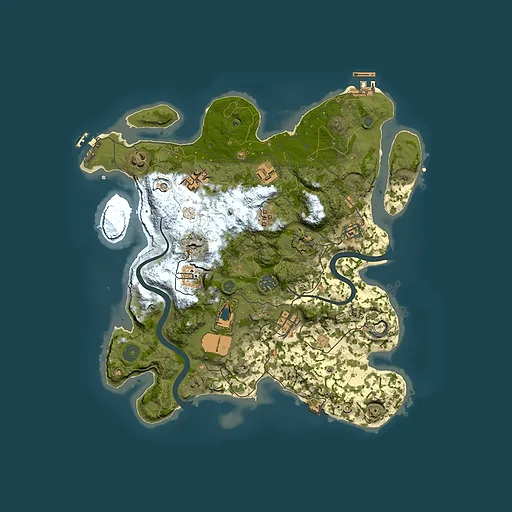 Rust map seed 639261496, 3500x3500m top-down preview