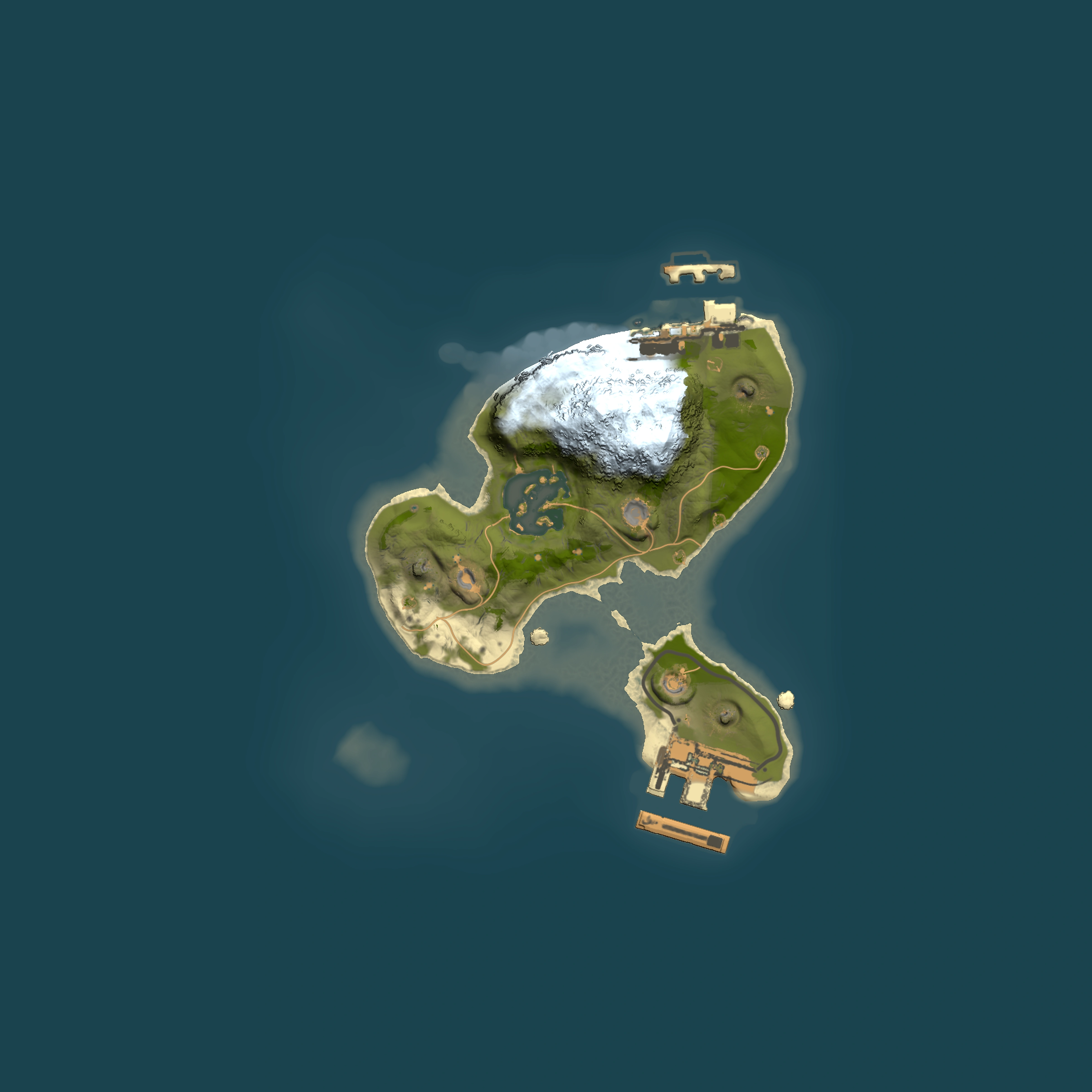 Full top-down render of Rust map seed 191080445, 1500x1500m
