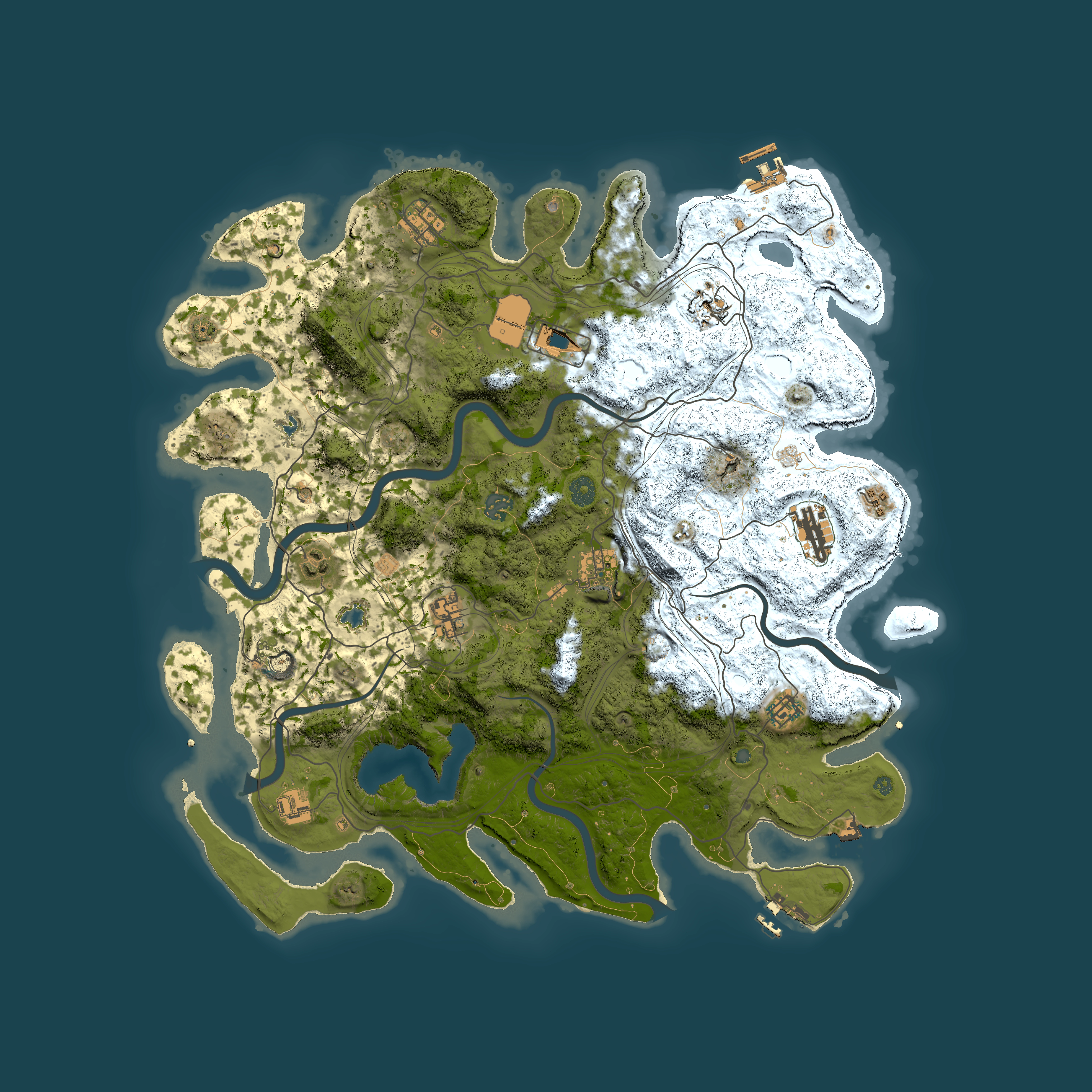Full top-down render of Rust map seed 2092506598, 4500x4500m