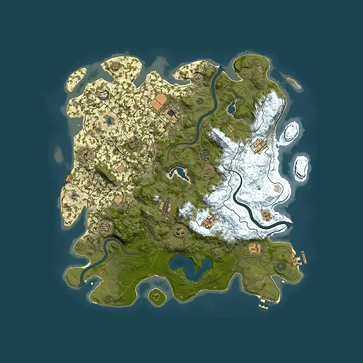 Rust map seed 39689077, 4500x4500m top-down preview
