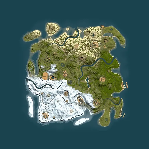 Rust map seed 1538523623, 4000x4000m top-down preview