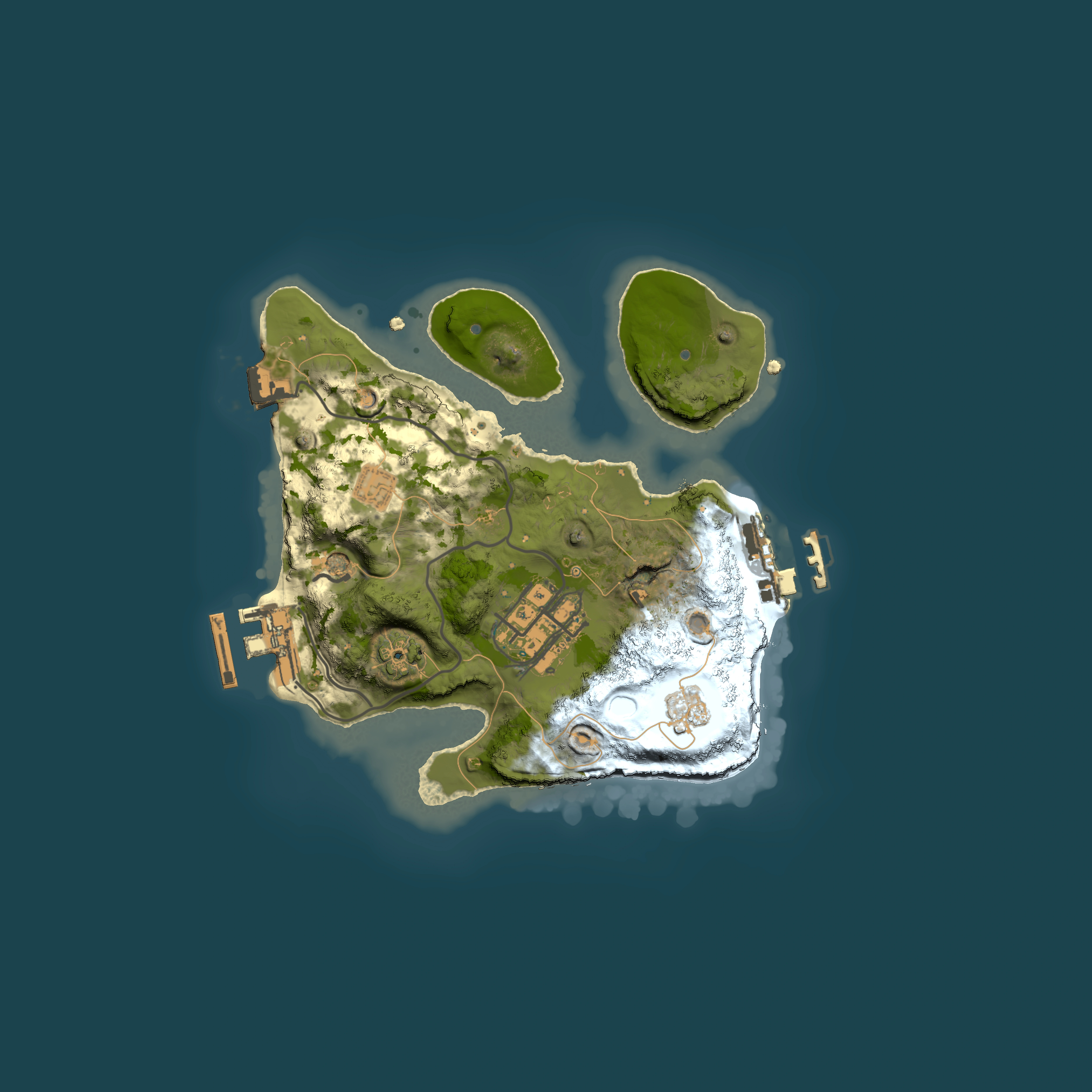 Full top-down render of Rust map seed 970606046, 2000x2000m