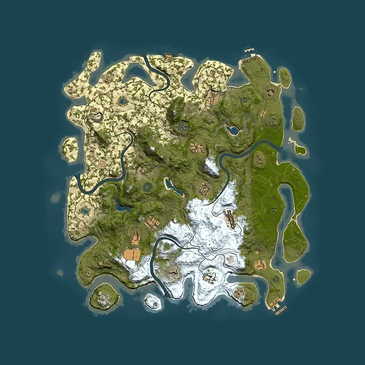 Rust map seed 65089829, 4500x4500m top-down preview