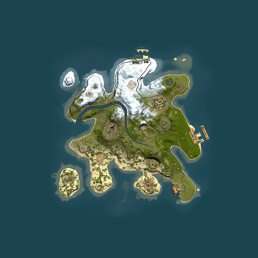 Rust map seed 137346534, 2500x2500m top-down preview