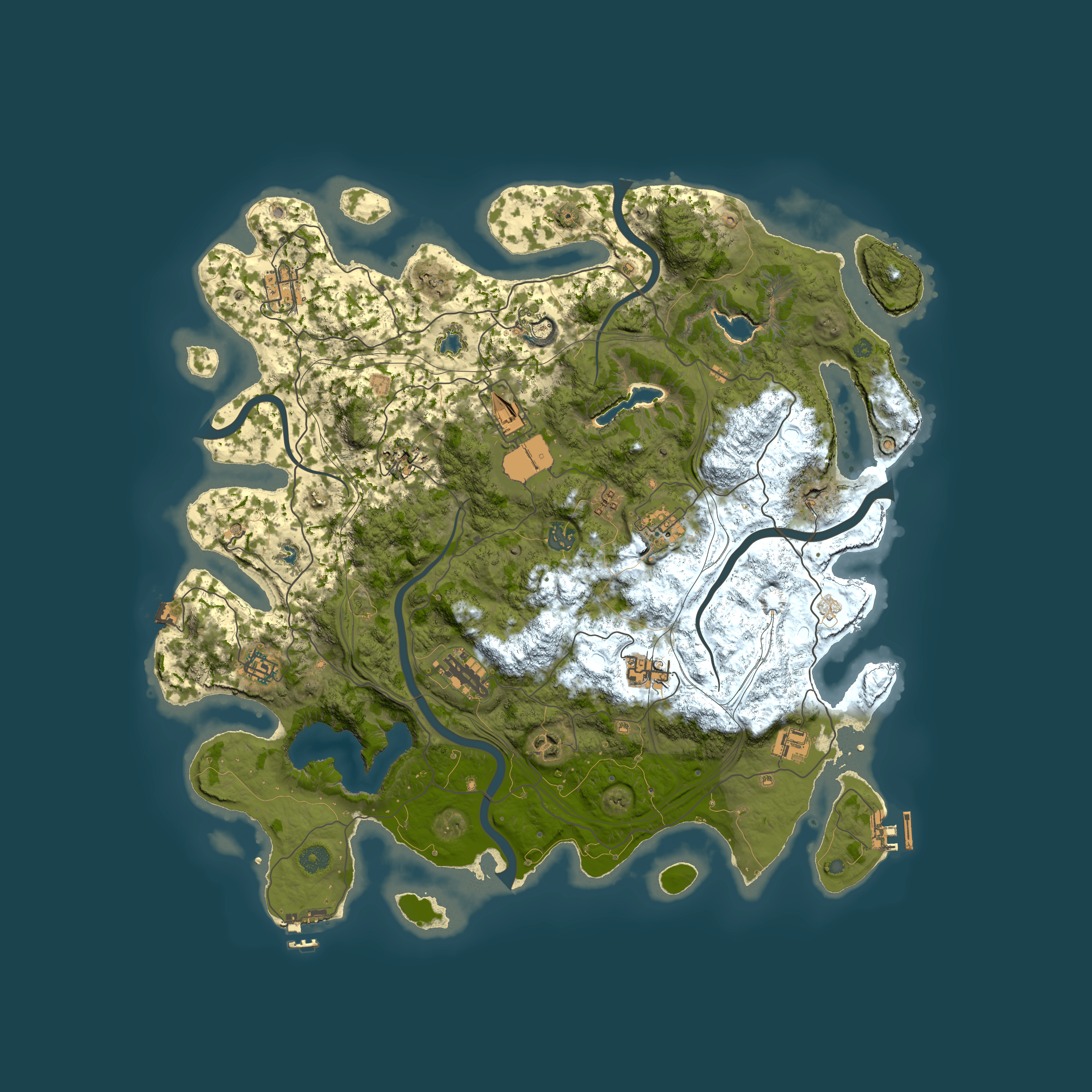 Full top-down render of Rust map seed 1878105753, 4500x4500m