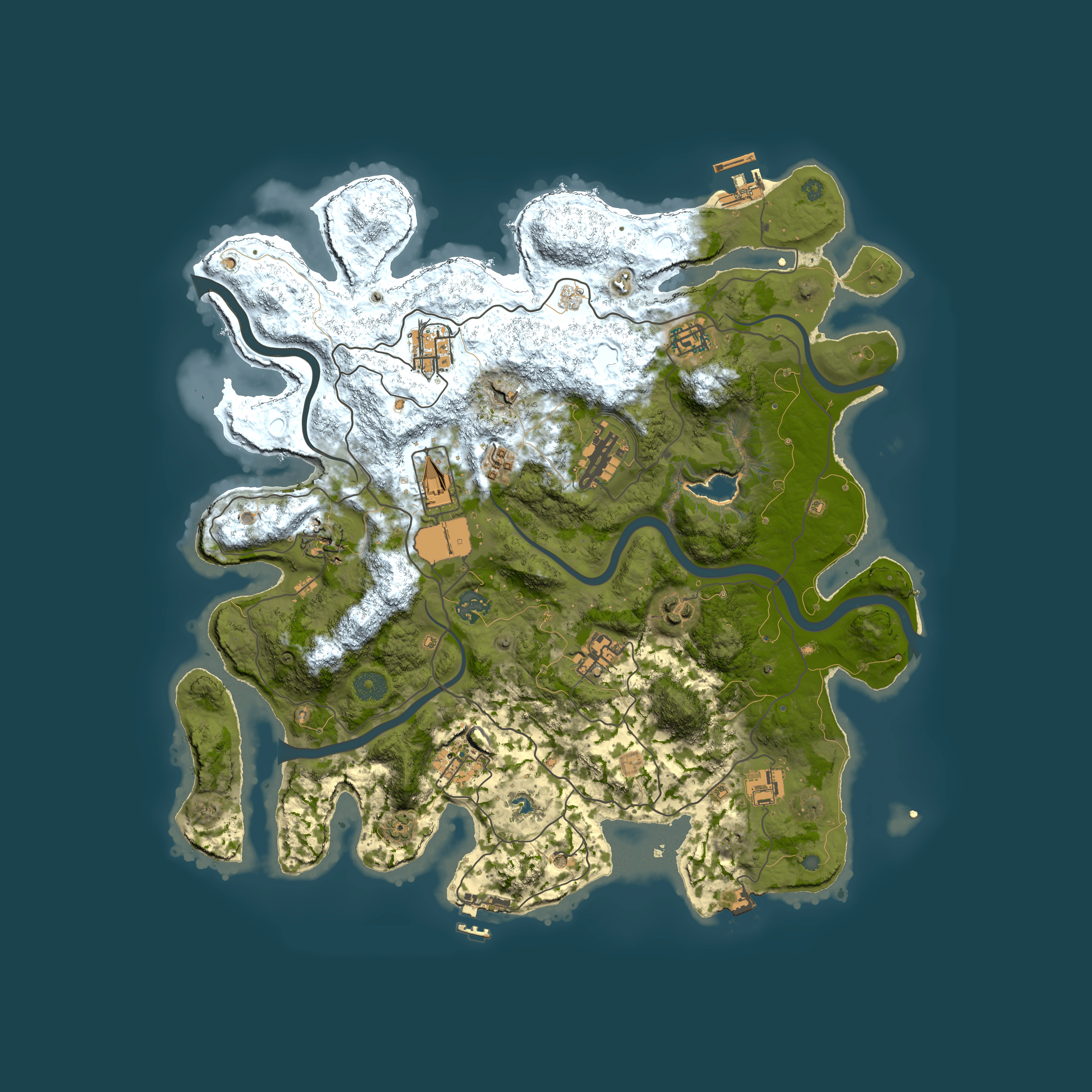 Full top-down render of Rust map seed 1644955352, 4000x4000m