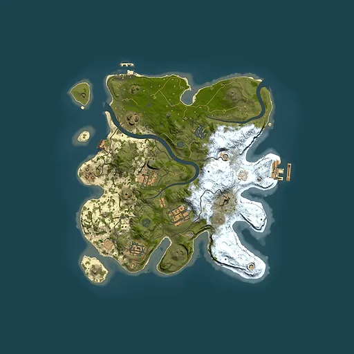 Rust map seed 1273790677, 3000x3000m top-down preview