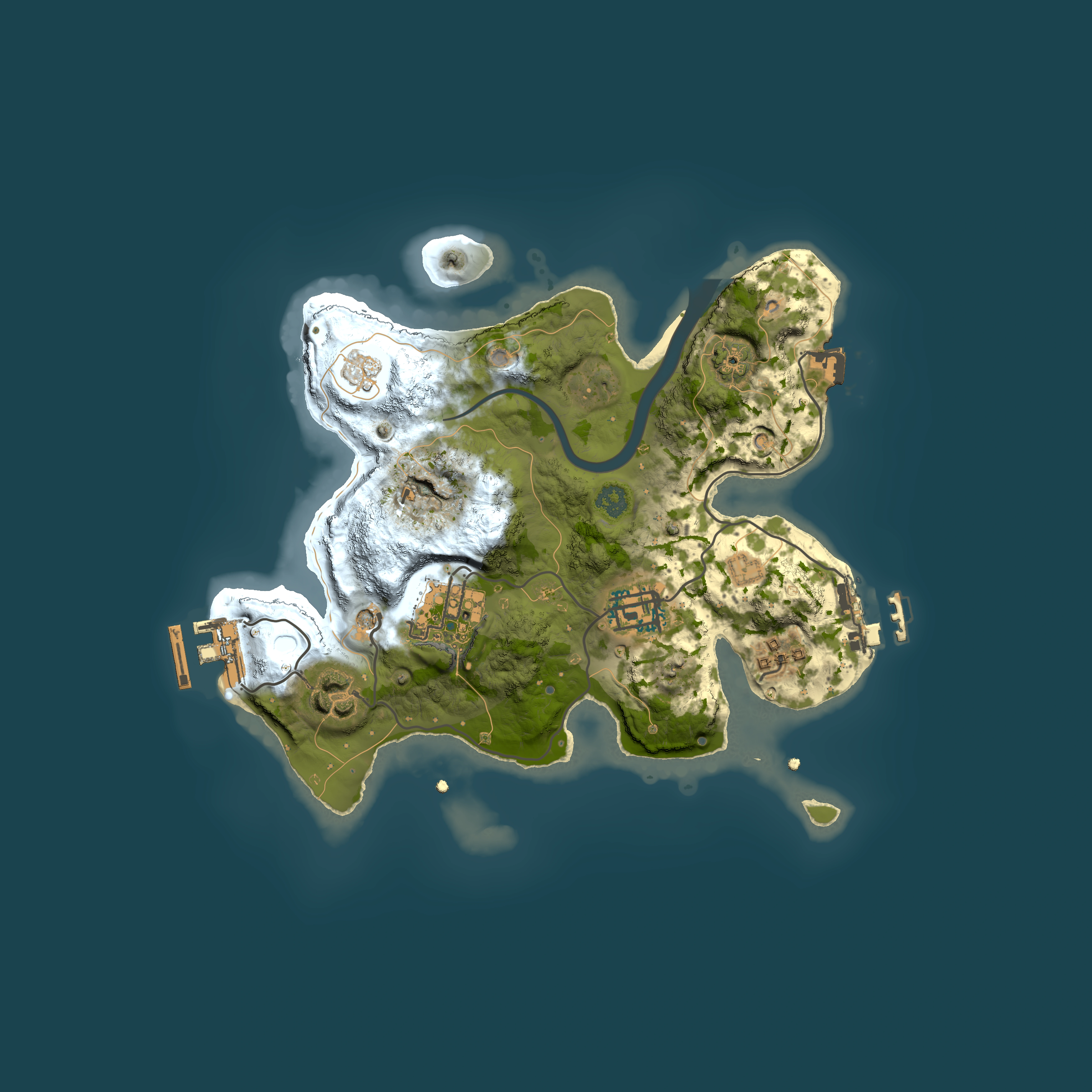 Full top-down render of Rust map seed 1745204418, 2500x2500m