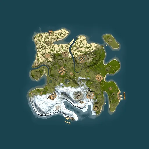 Rust map seed 1594654315, 3000x3000m top-down preview