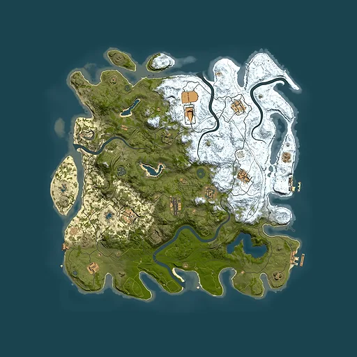 Rust map seed 1255968505, 4500x4500m top-down preview