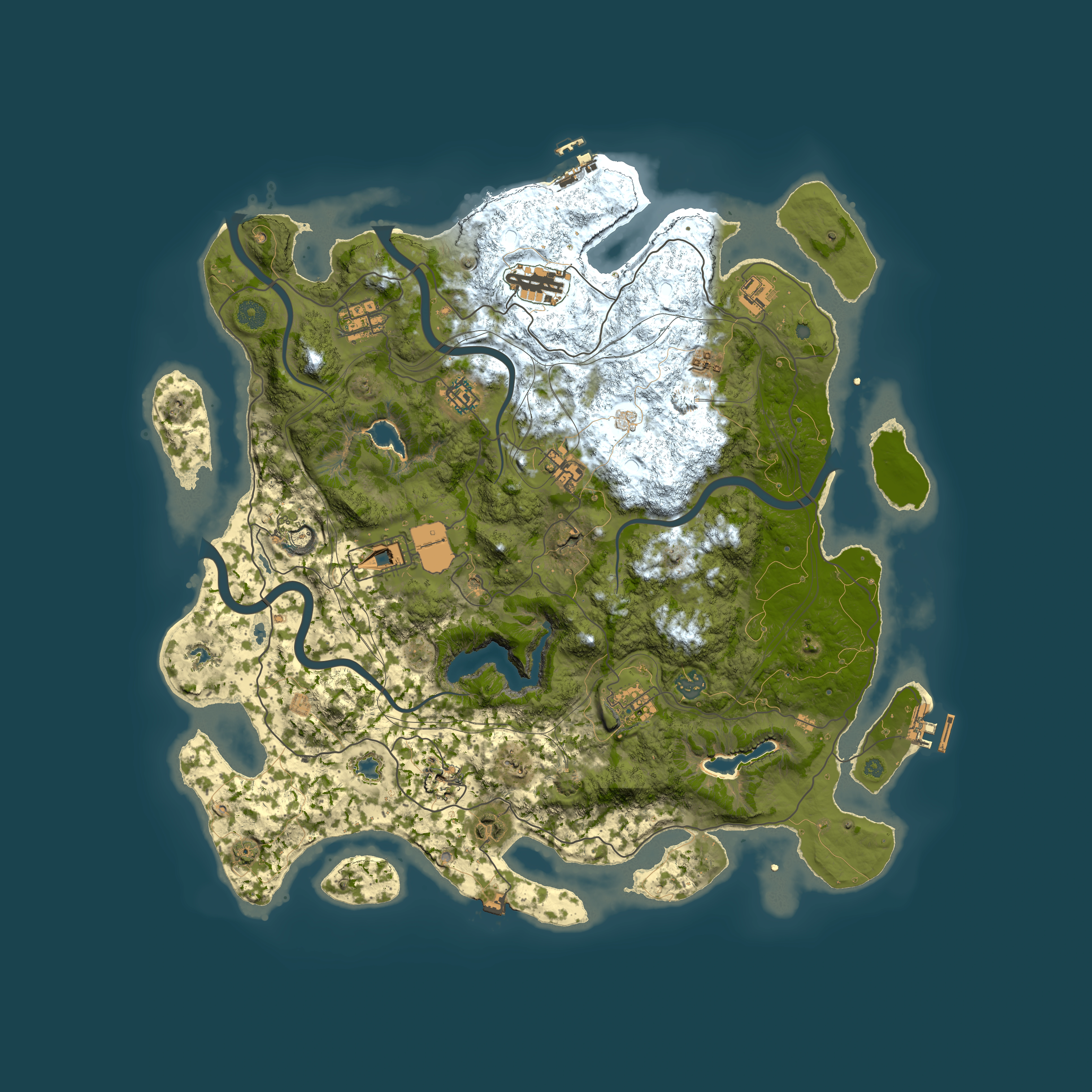 Full top-down render of Rust map seed 1369219134, 4500x4500m
