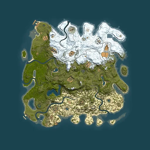 Rust map seed 163029536, 4500x4500m top-down preview
