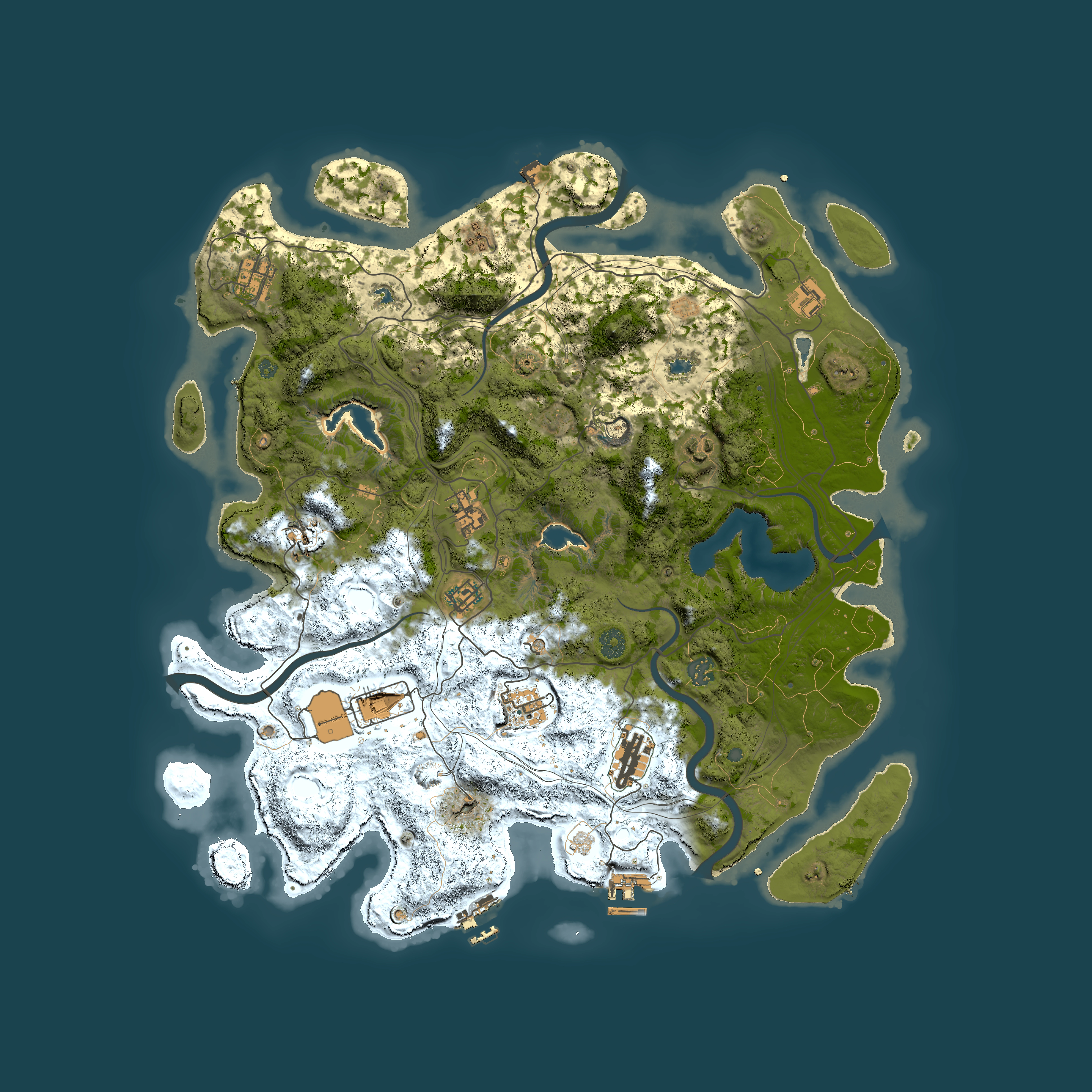 Full top-down render of Rust map seed 149174514, 4500x4500m