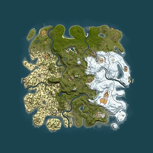 Rust map seed 1378706995, 4500x4500m top-down preview