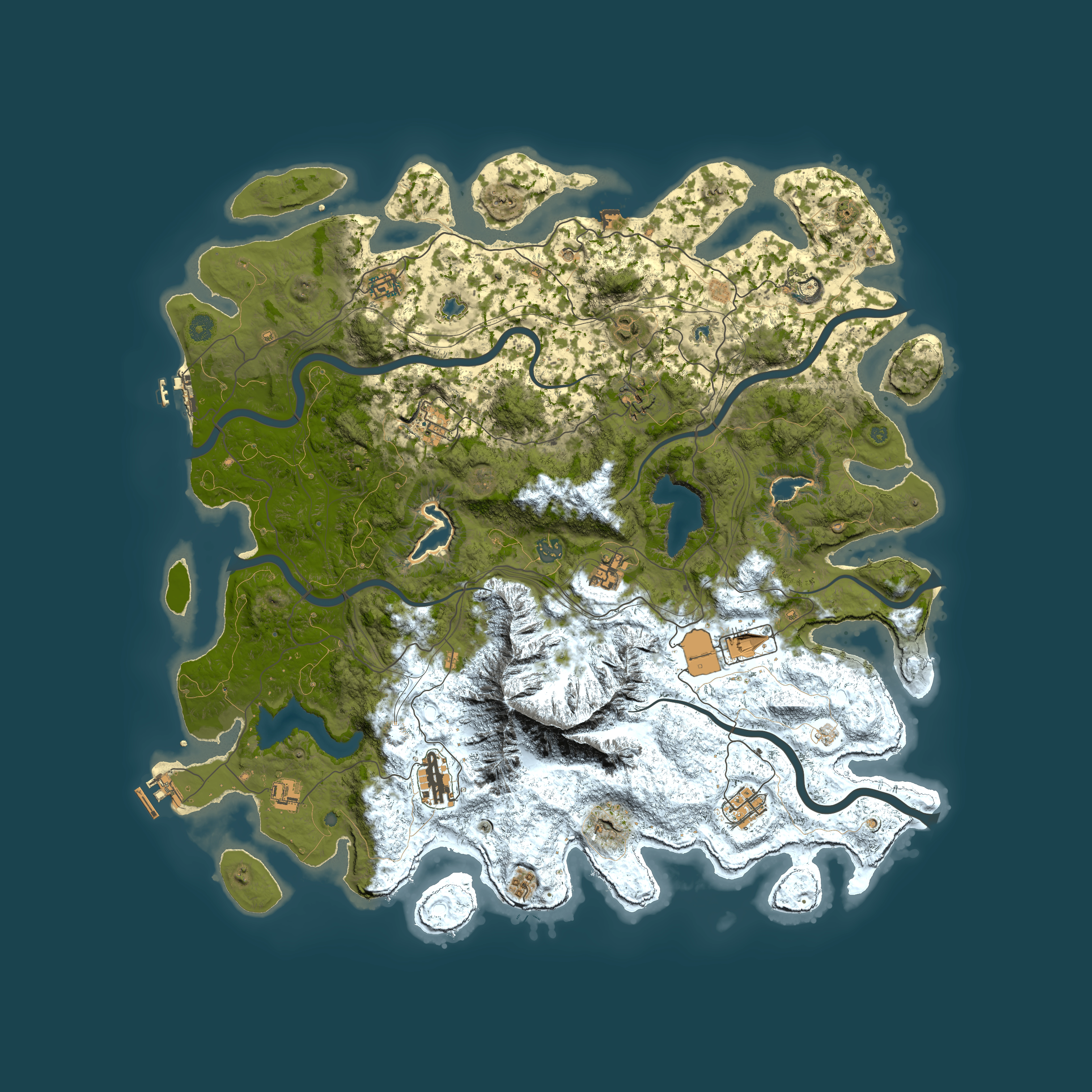 Full top-down render of Rust map seed 1093550914, 5000x5000m
