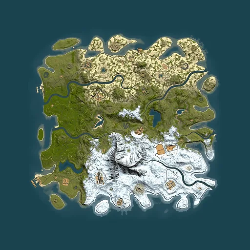 Rust map seed 1093550914, 5000x5000m top-down preview