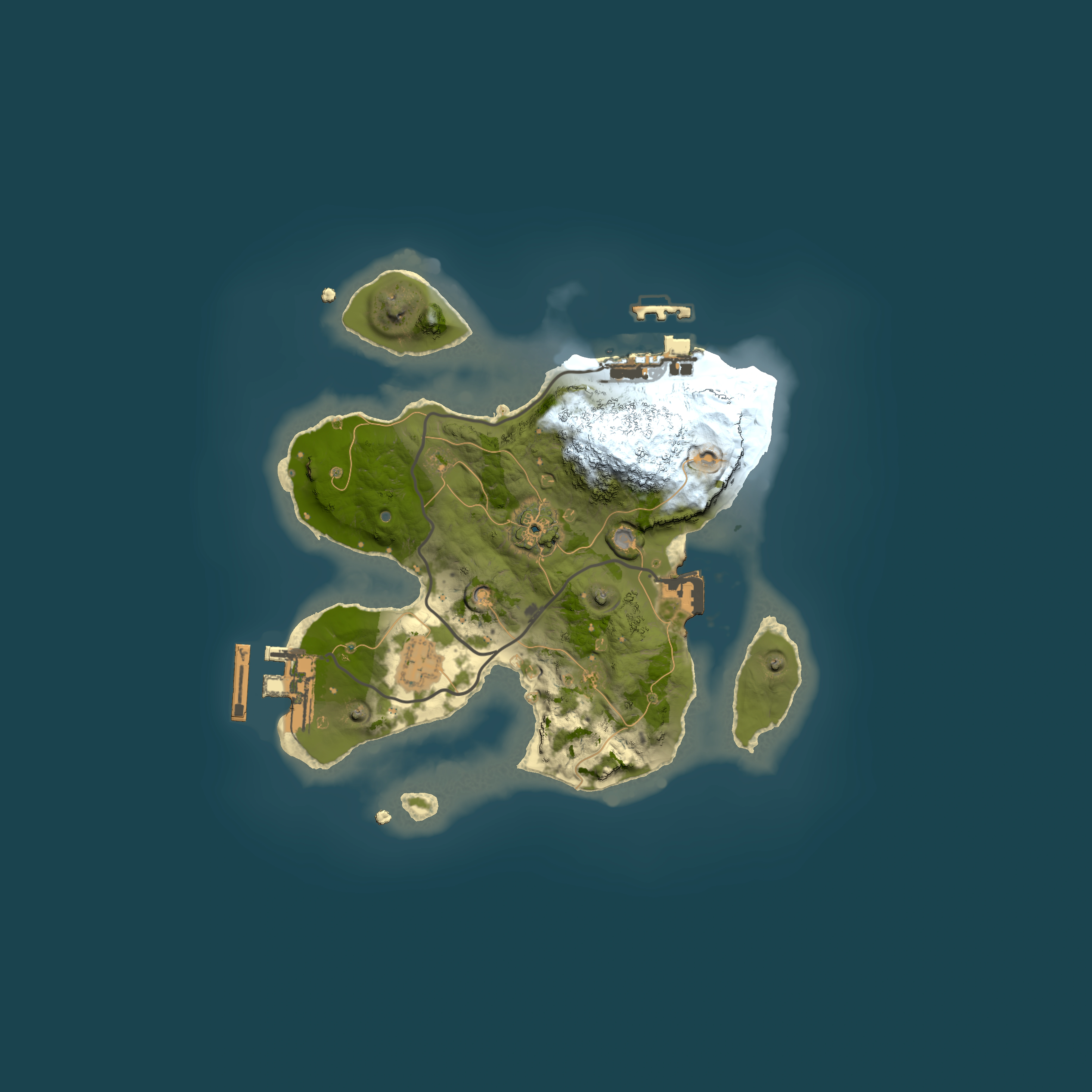 Full top-down render of Rust map seed 1901313536, 2000x2000m