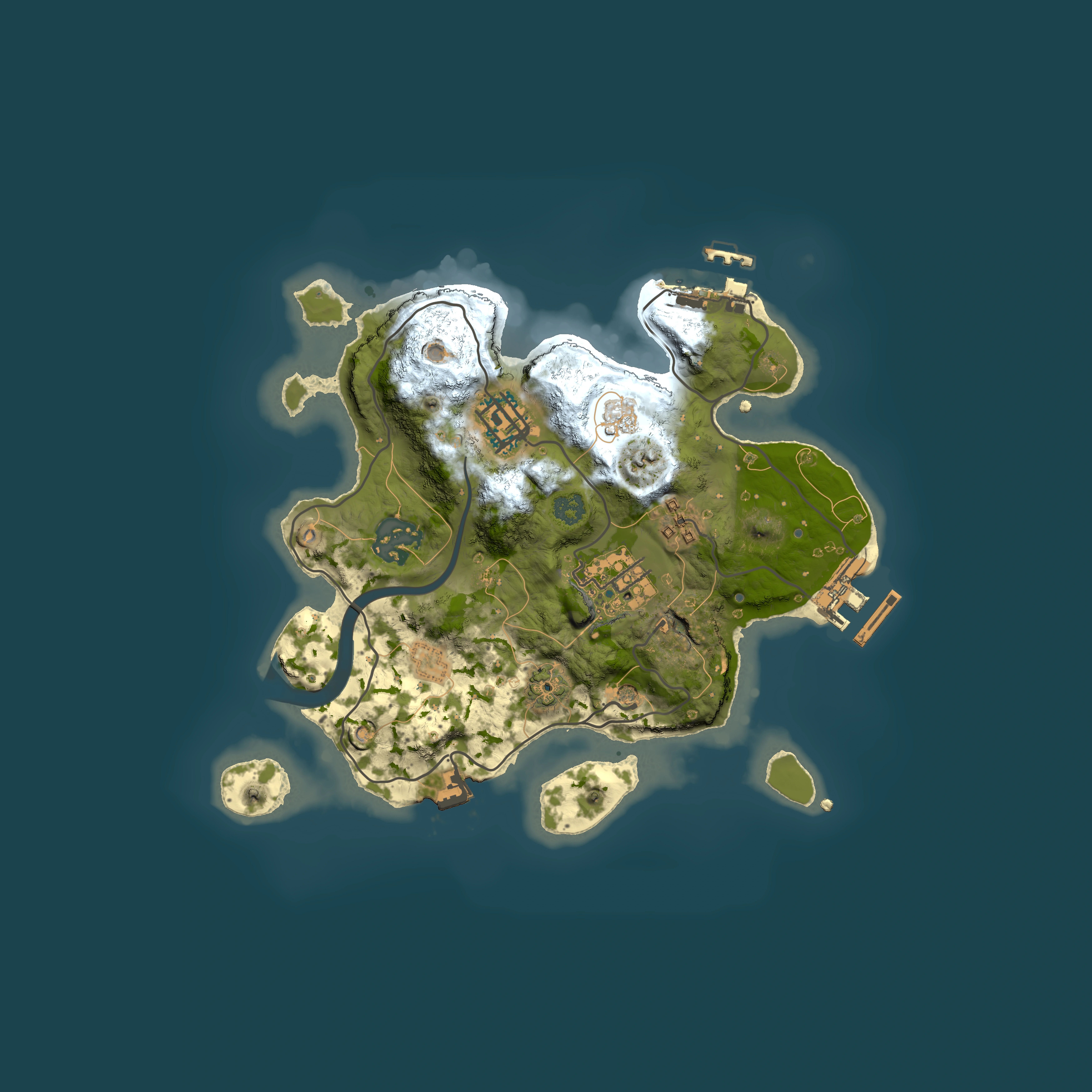 Full top-down render of Rust map seed 252317352, 2500x2500m