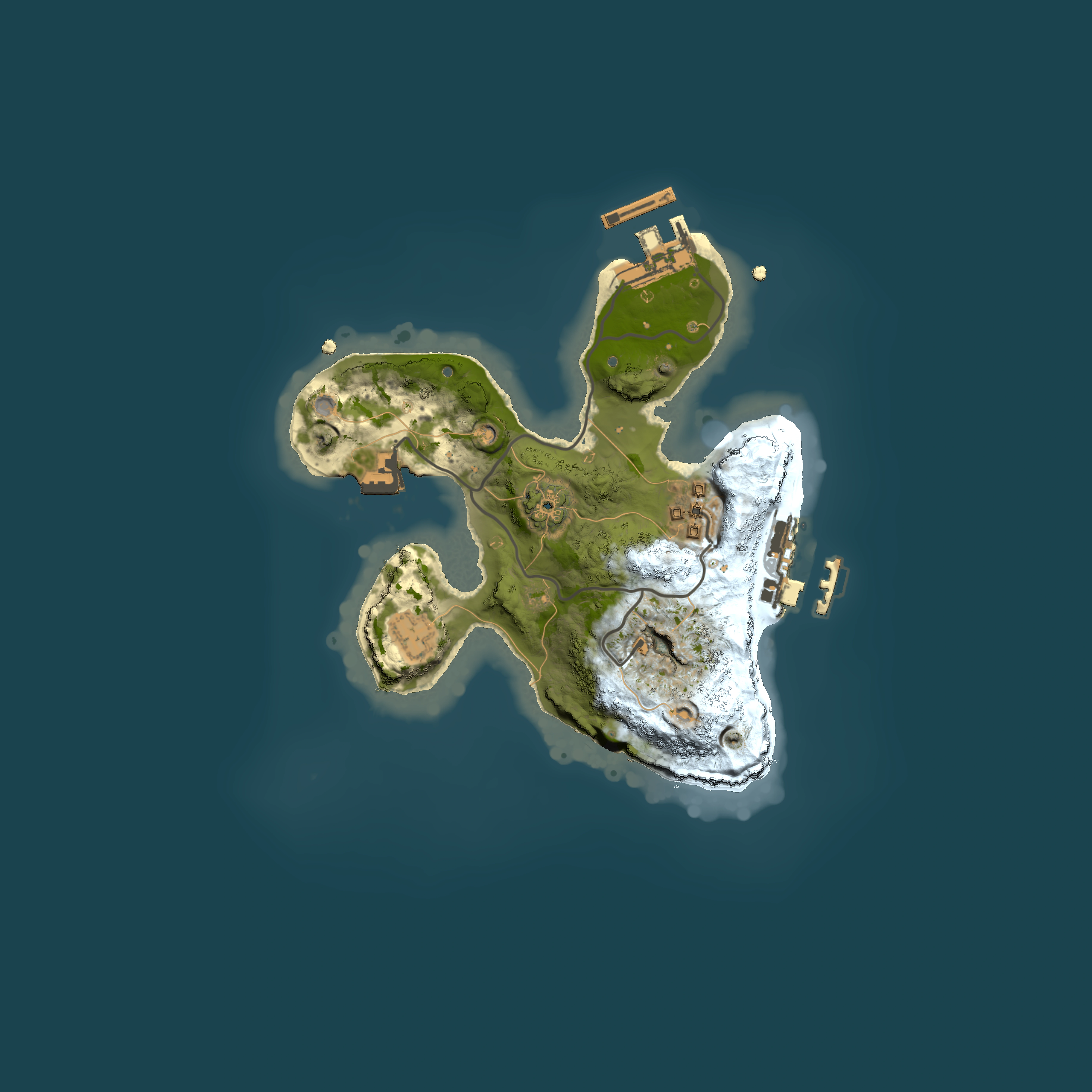 Full top-down render of Rust map seed 929013174, 2000x2000m