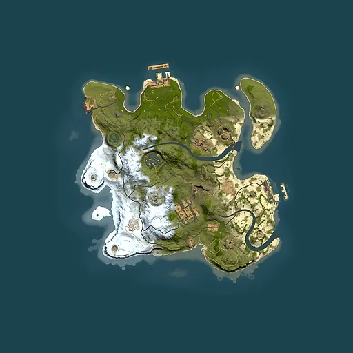 Rust map seed 1287359393, 2500x2500m top-down preview