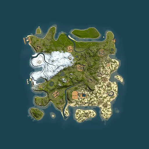 Rust map seed 1473050888, 3500x3500m top-down preview