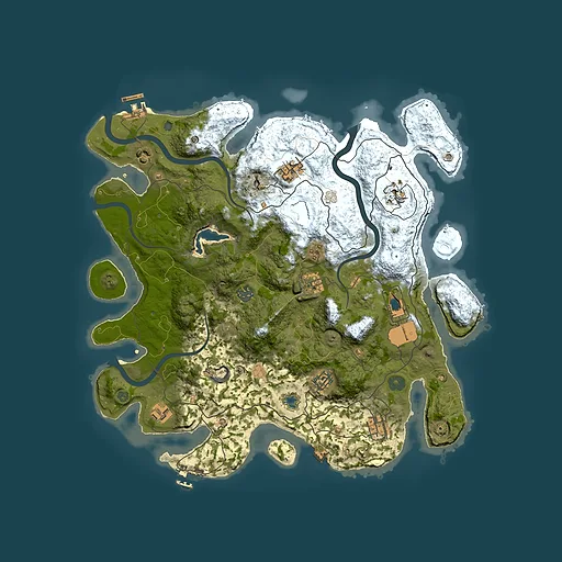 Rust map seed 689286584, 4000x4000m top-down preview