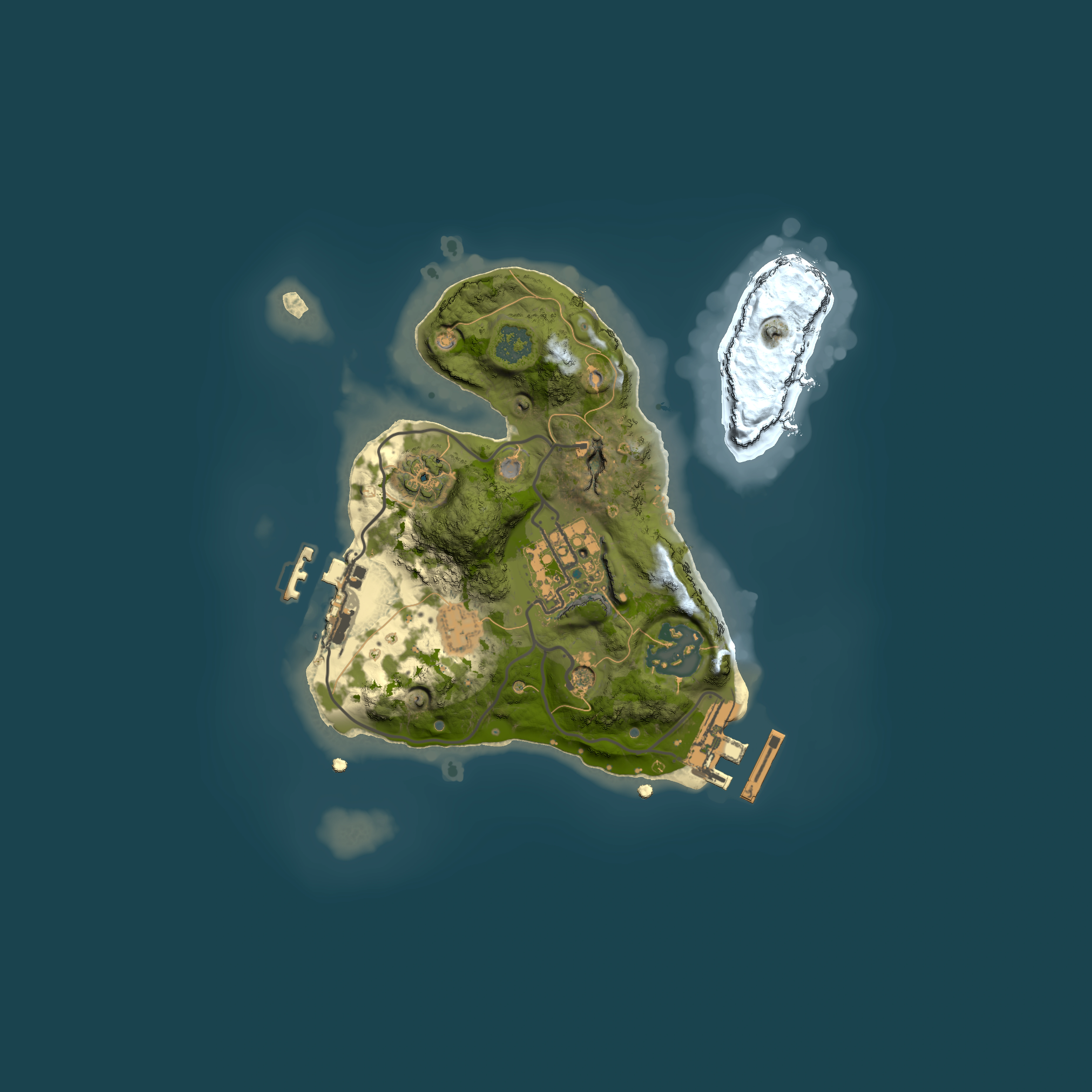 Full top-down render of Rust map seed 1704643006, 2000x2000m