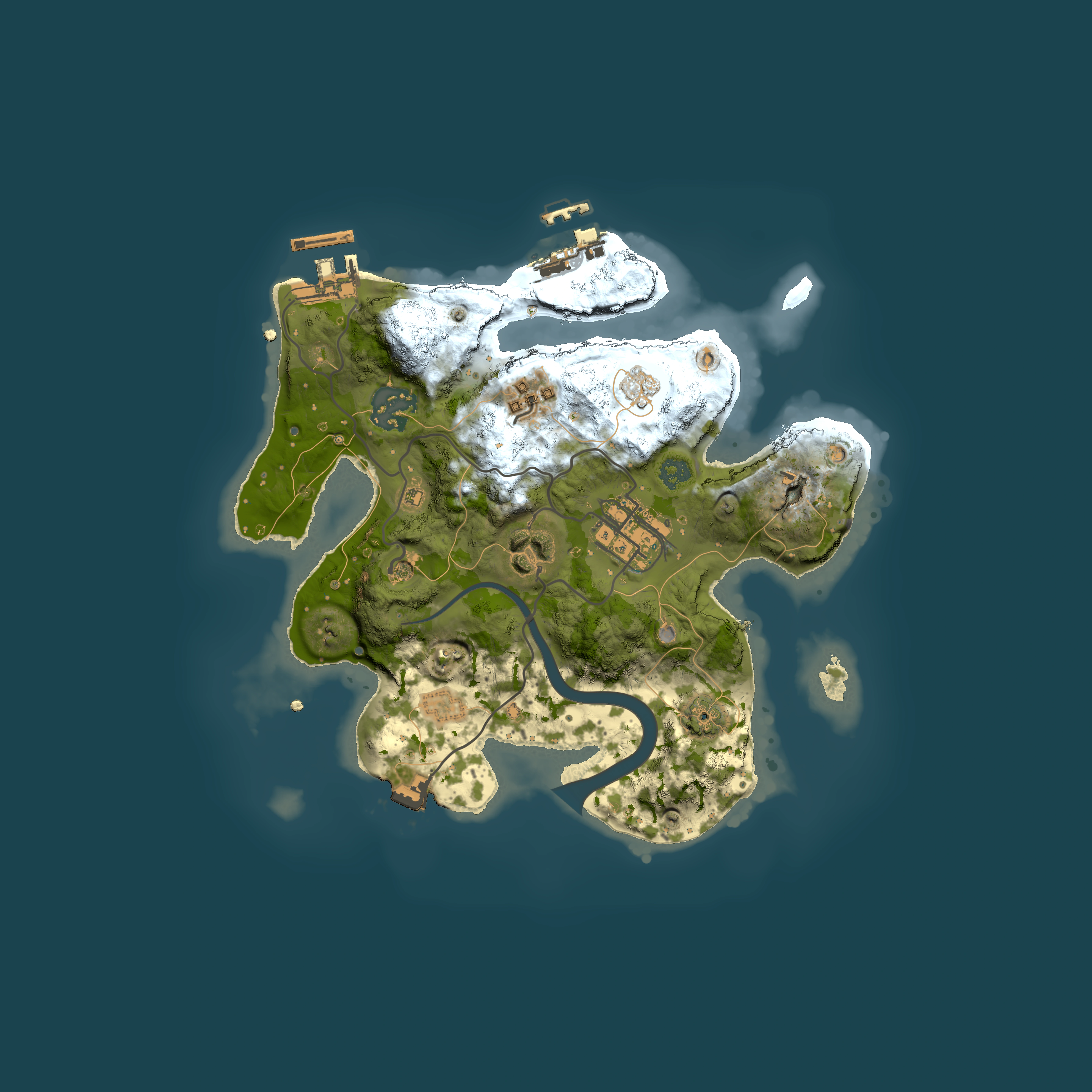 Full top-down render of Rust map seed 482016448, 2500x2500m
