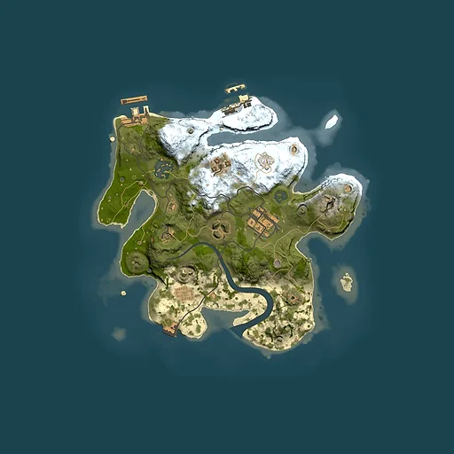 Rust map seed 482016448, 2500x2500m top-down preview