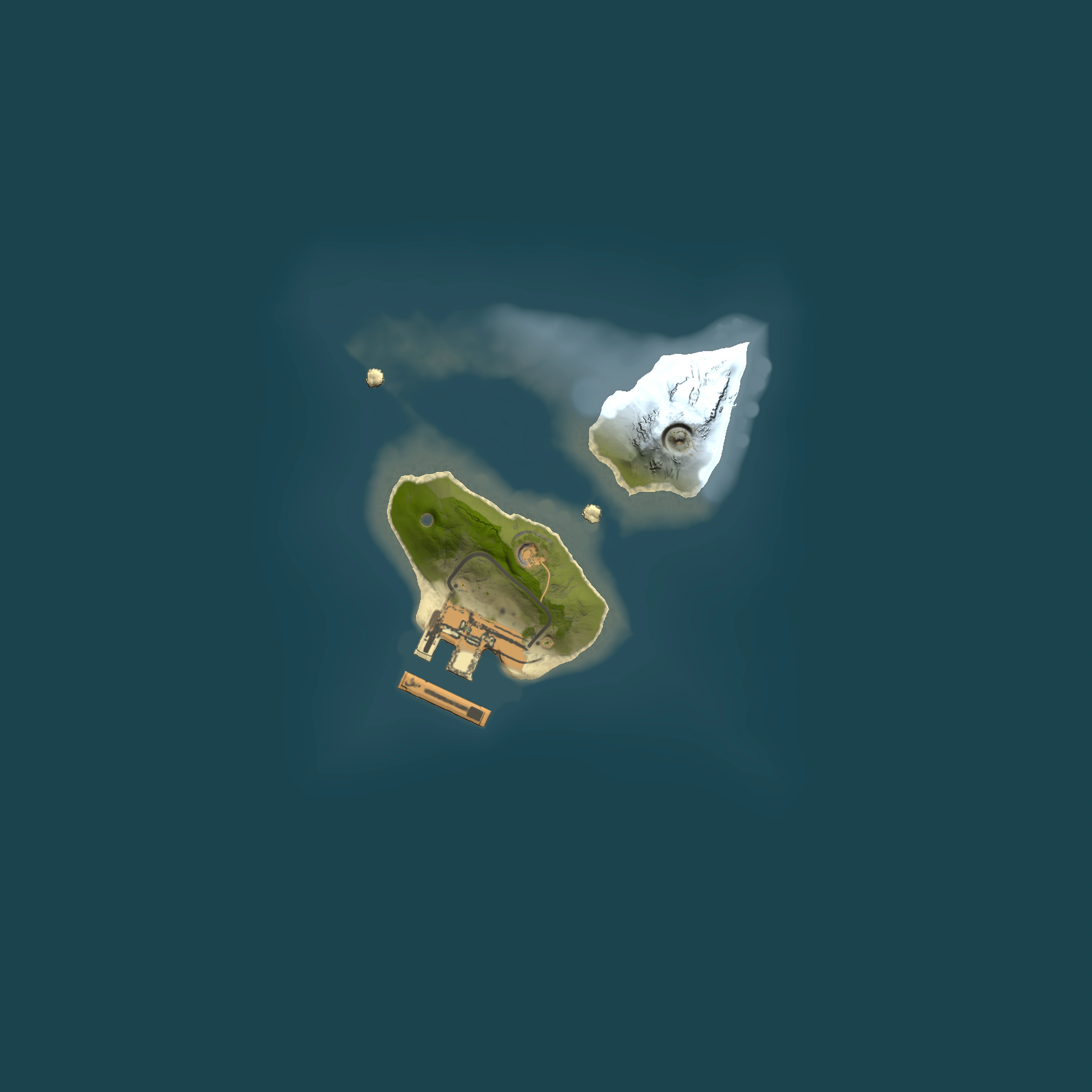 Full top-down render of Rust map seed 420963389, 1500x1500m