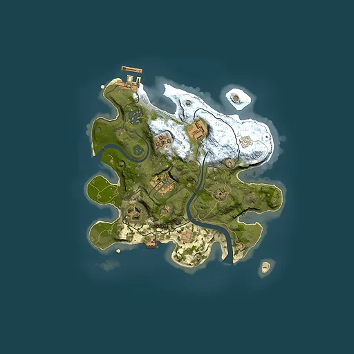 Rust map seed 69861366, 2500x2500m top-down preview