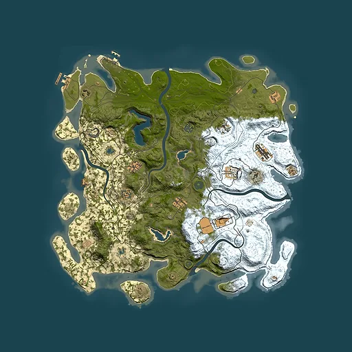 Rust map seed 930630734, 4500x4500m top-down preview