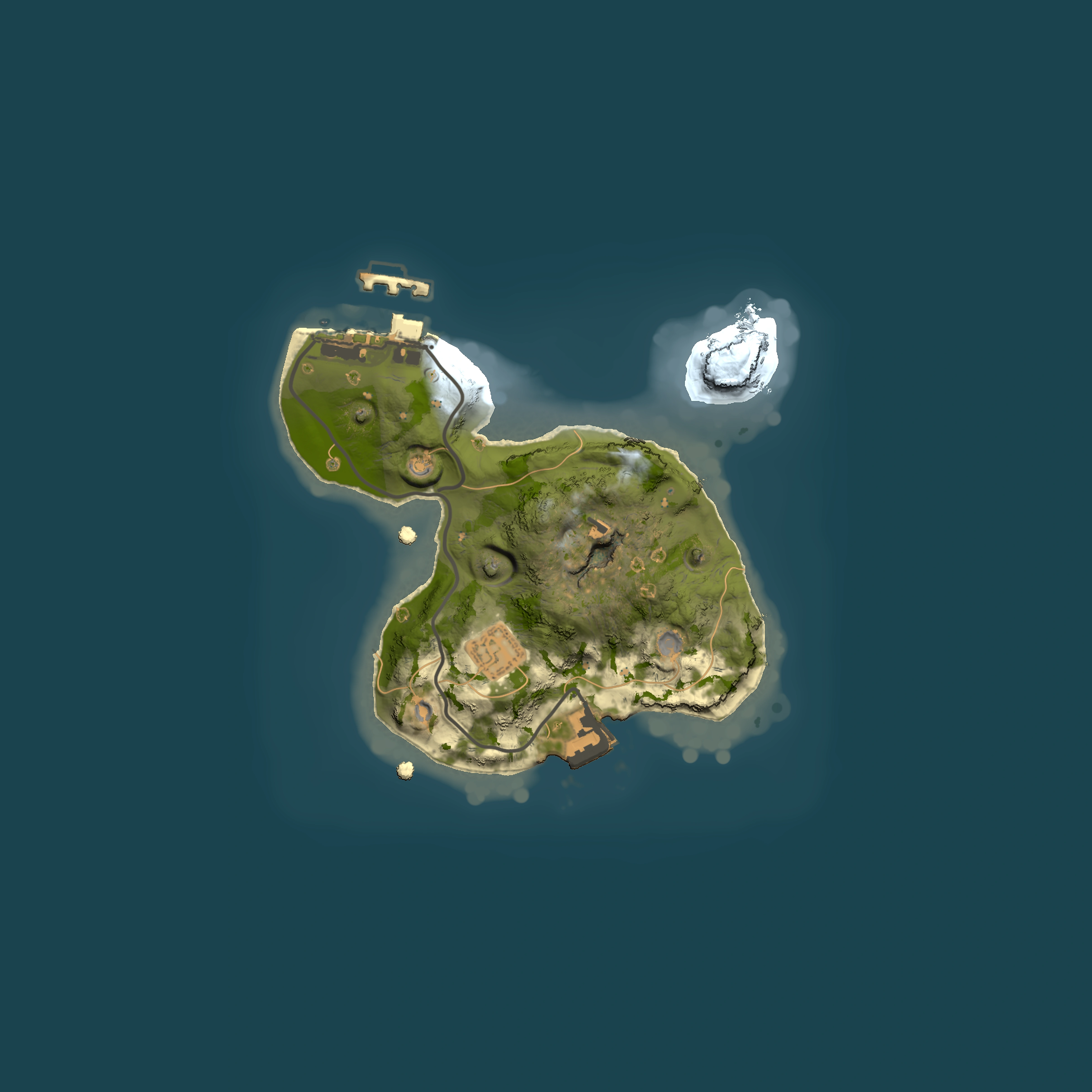 Full top-down render of Rust map seed 18105603, 1500x1500m