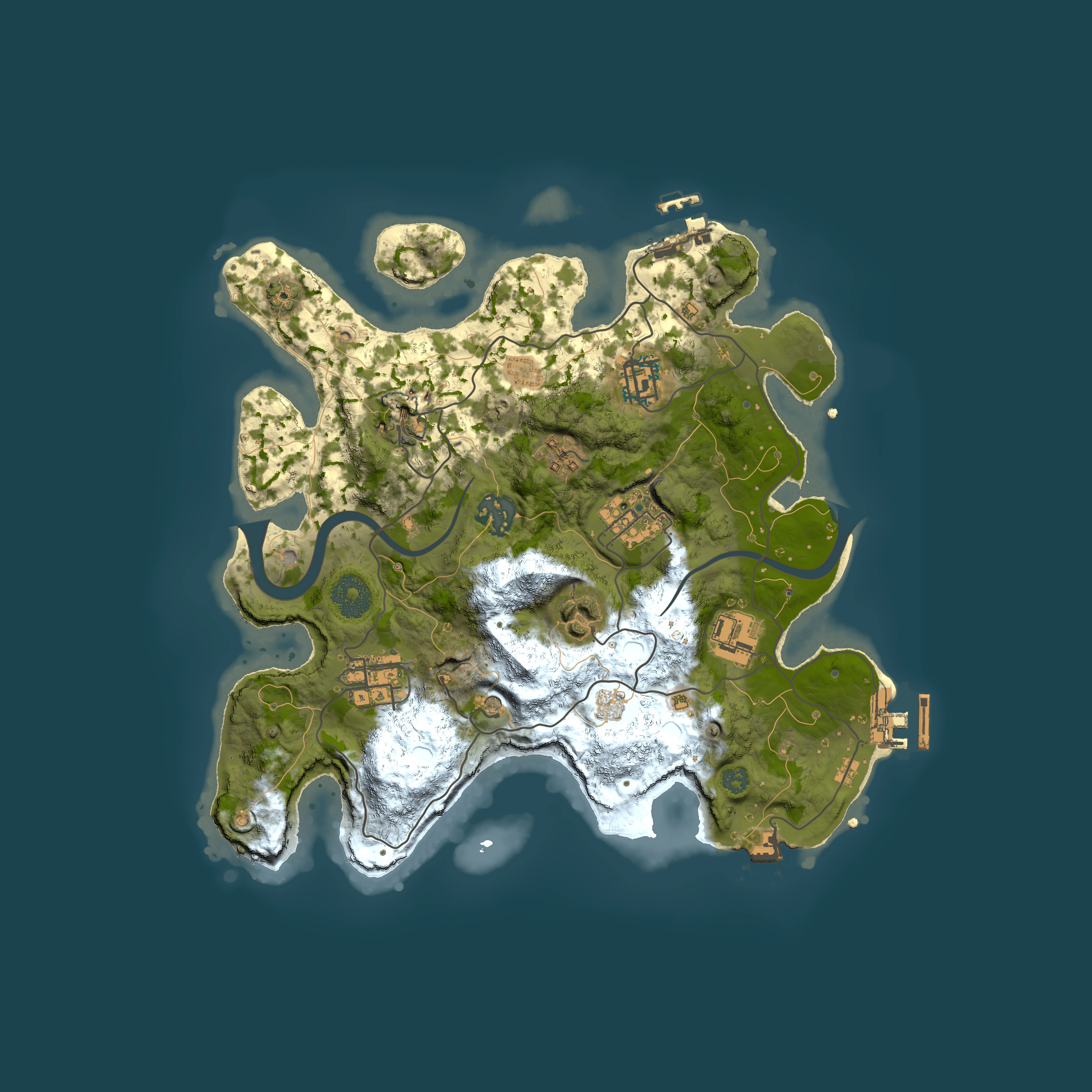 Full top-down render of Rust map seed 1059343467, 3000x3000m