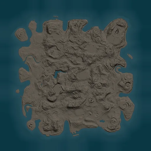 Rust map seed 484983949, 4500x4500m top-down preview