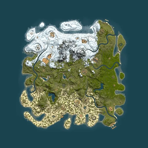 Rust map seed 748526145, 5000x5000m top-down preview