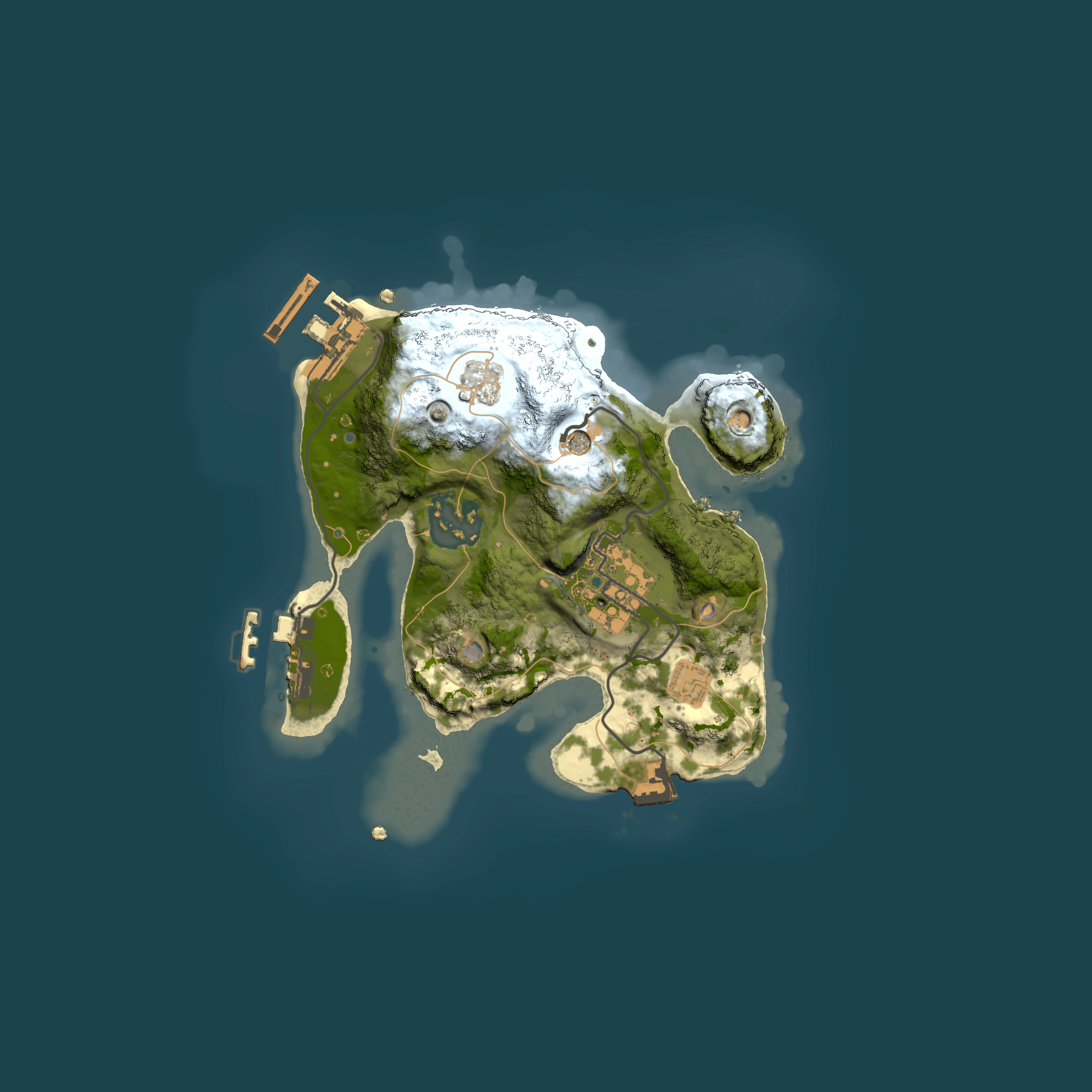 Full top-down render of Rust map seed 1350125423, 2000x2000m