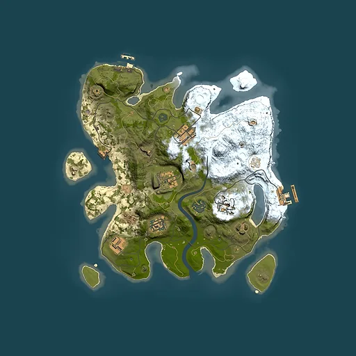Rust map seed 442140075, 3000x3000m top-down preview
