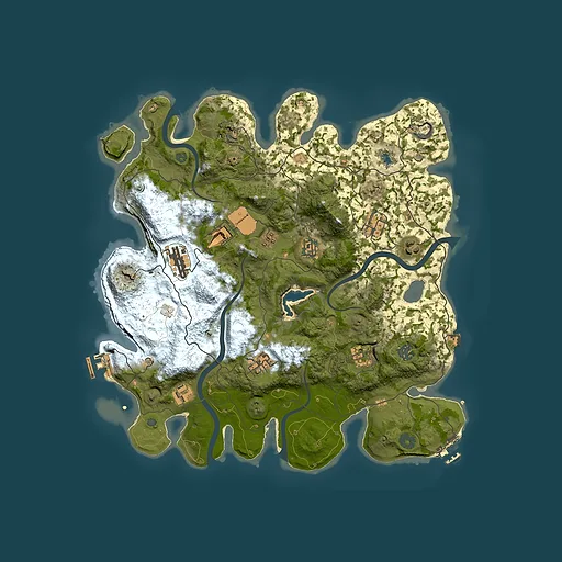 Rust map seed 1382178829, 4000x4000m top-down preview