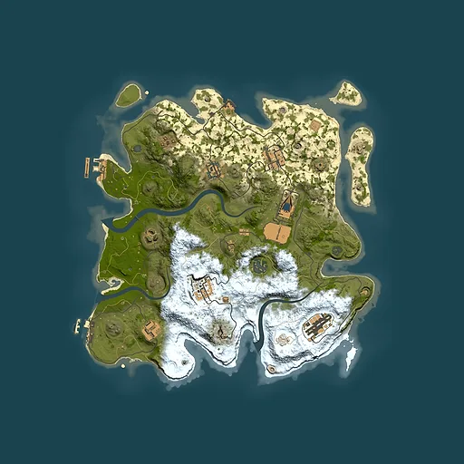 Rust map seed 1518469439, 3500x3500m top-down preview