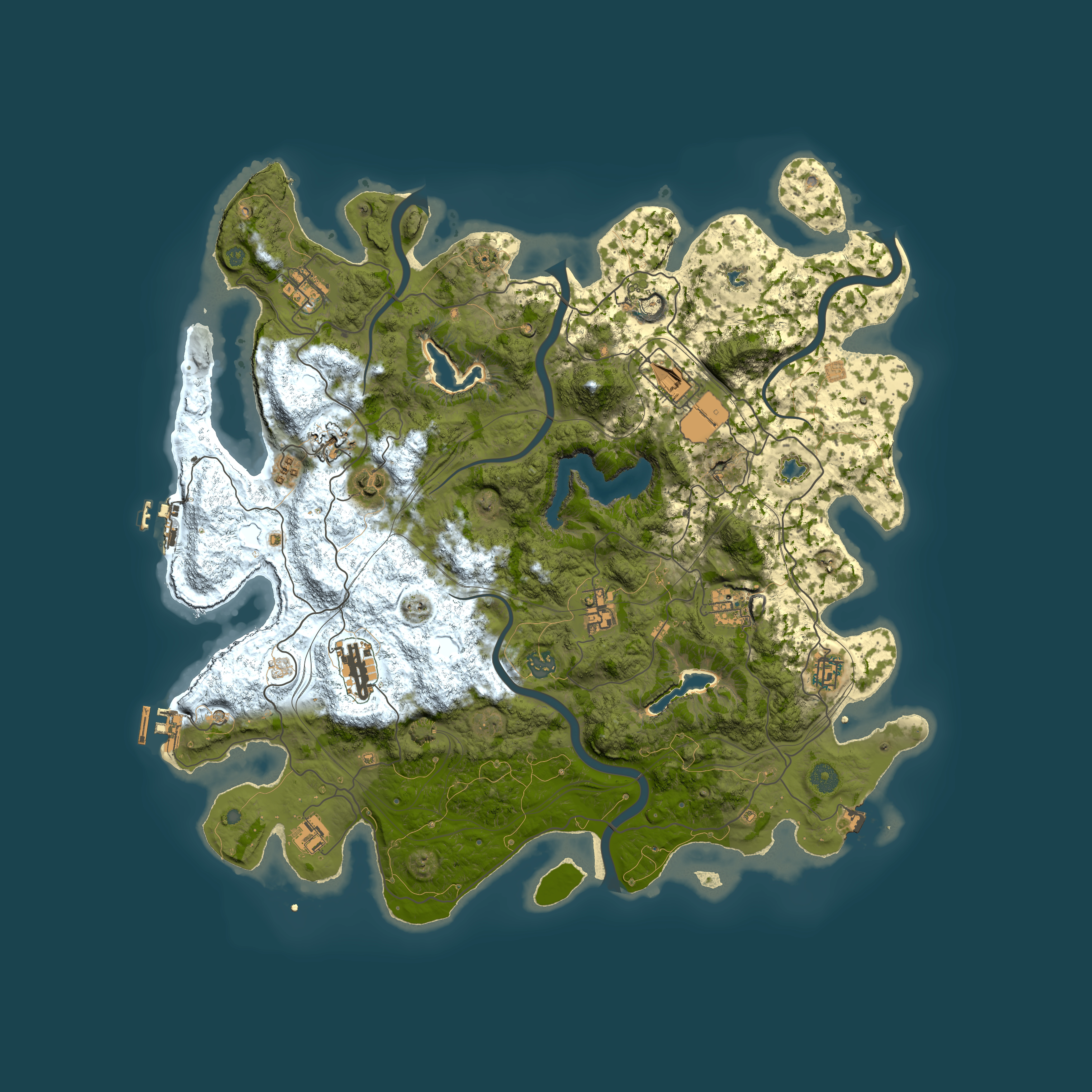 Full top-down render of Rust map seed 2129443103, 4500x4500m
