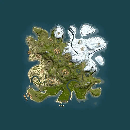 Rust map seed 854618355, 3000x3000m top-down preview