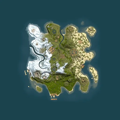 Rust map seed 399357992, 3000x3000m top-down preview