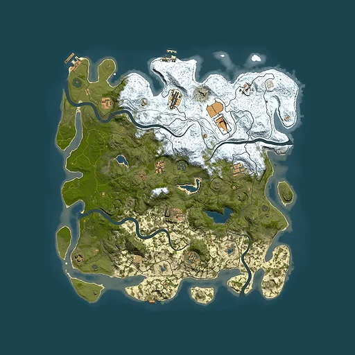 Rust map seed 1918538845, 4500x4500m top-down preview