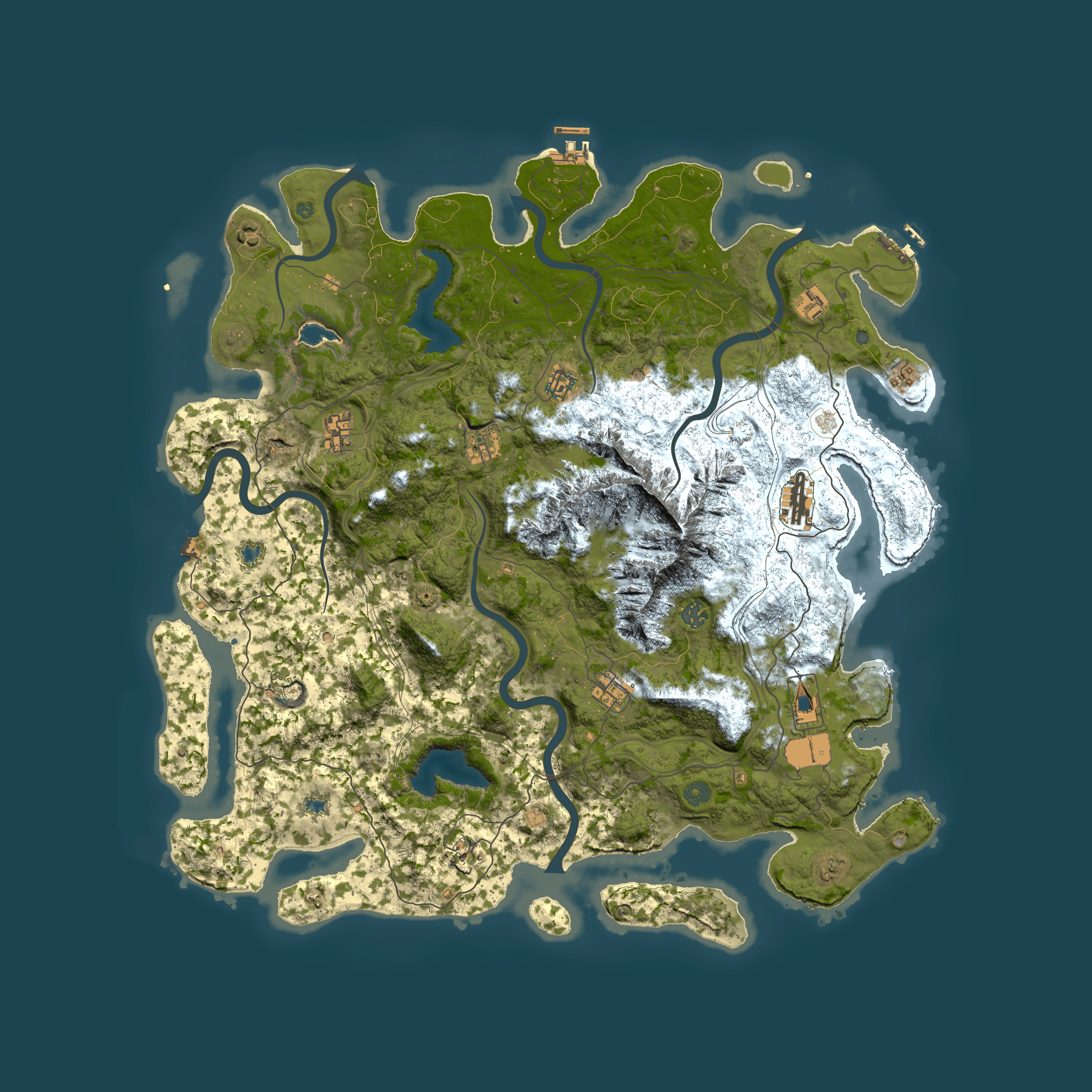 Full top-down render of Rust map seed 178098777, 5000x5000m