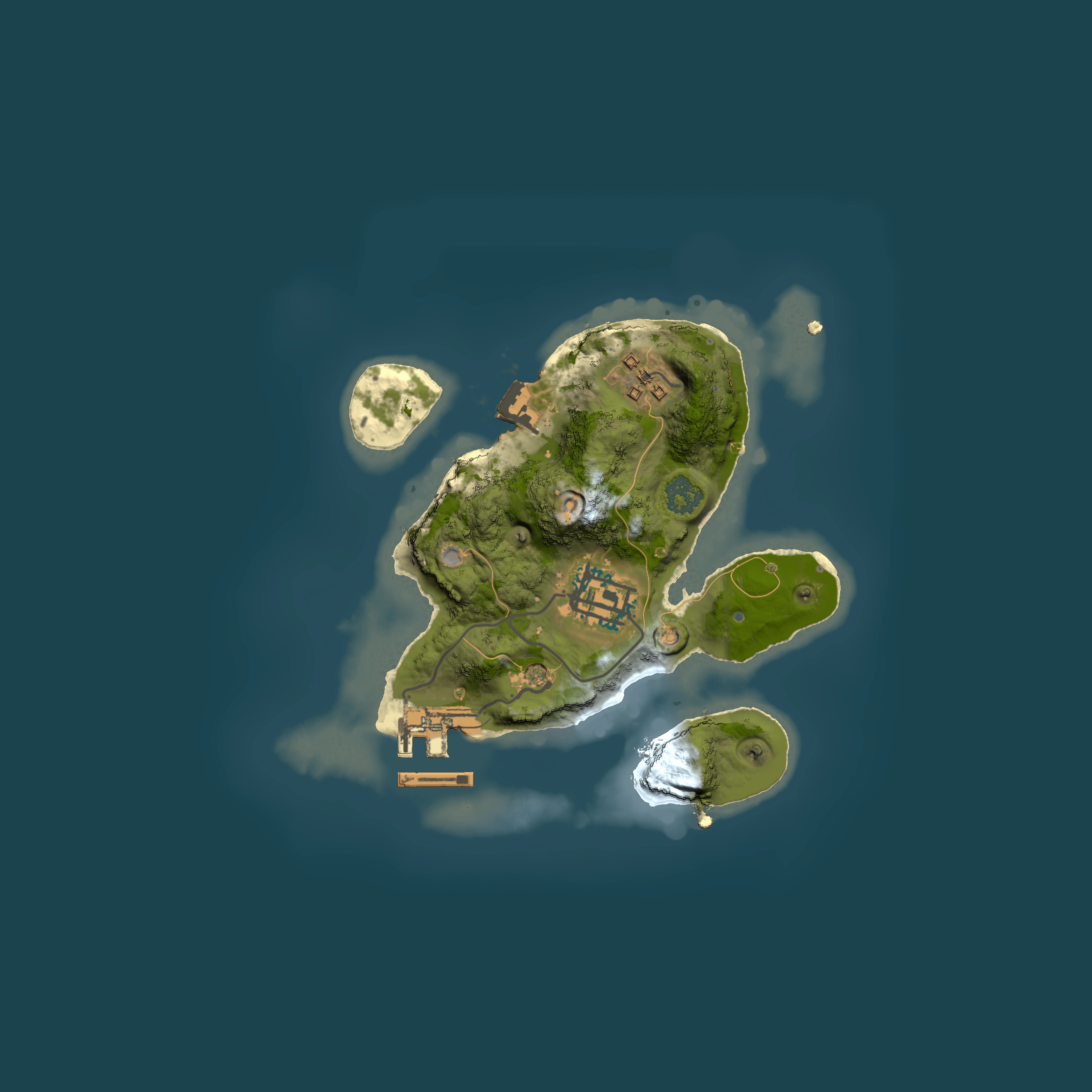 Full top-down render of Rust map seed 768488678, 2000x2000m