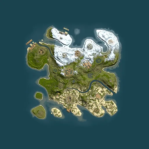 Rust map seed 891001570, 3000x3000m top-down preview
