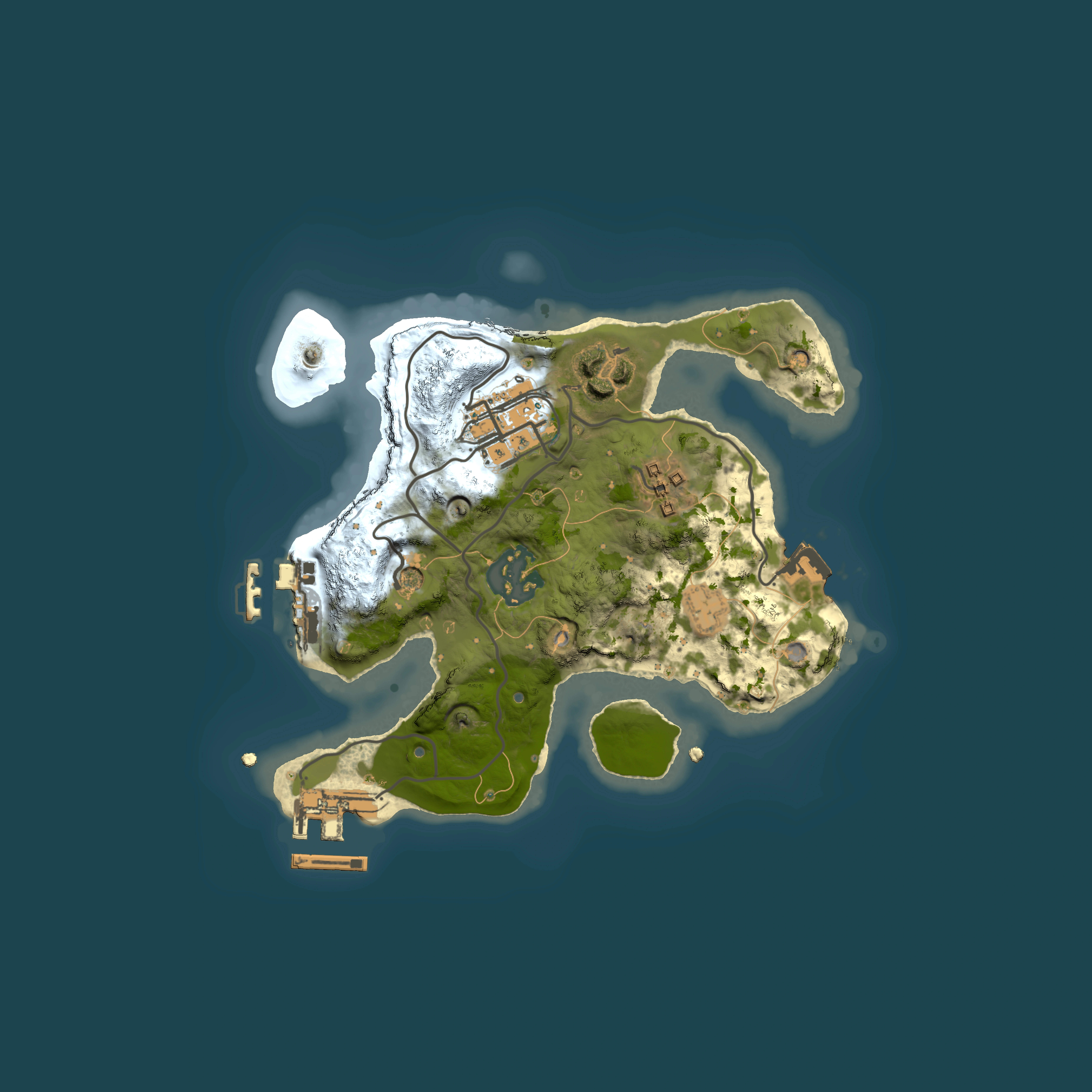 Full top-down render of Rust map seed 451311115, 2000x2000m